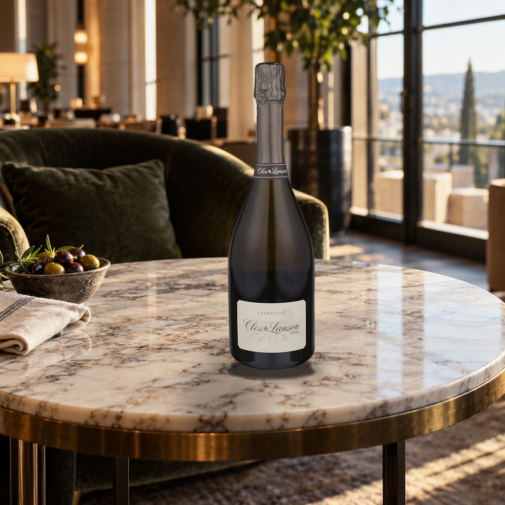 Lanson Champagne Brut Blanc De Blancs Clos Lanson 2009 With Wood Box hotel lounge marble
