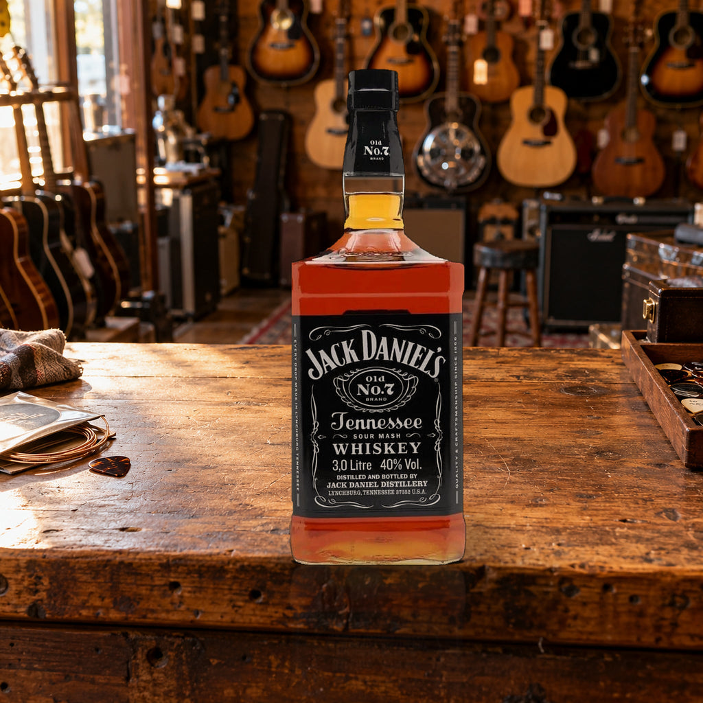 Jack Daniel's Old No. 7 Tennessee Whiskey – 3 Liter guitar shop counter