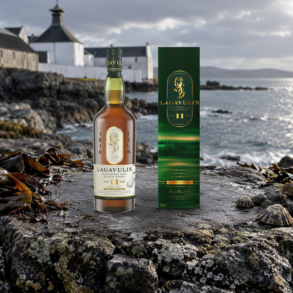 Lagavulin Sweet Peat 11 Year Limited Edition islay shore ledge