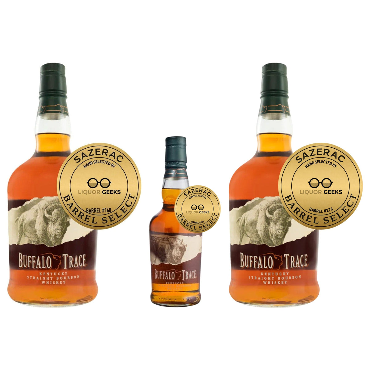 Gifted Pour Barrel Select Trio — Buffalo Trace #140 1L, #276 375 ml & #276 1.75 L