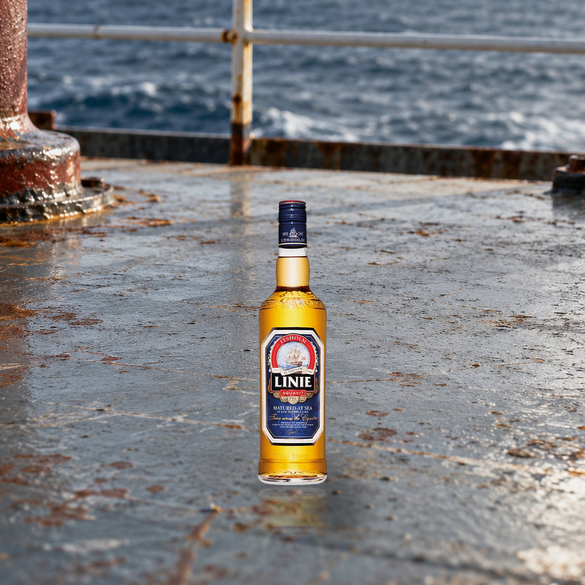 Linie Aquavit ship bollard deck