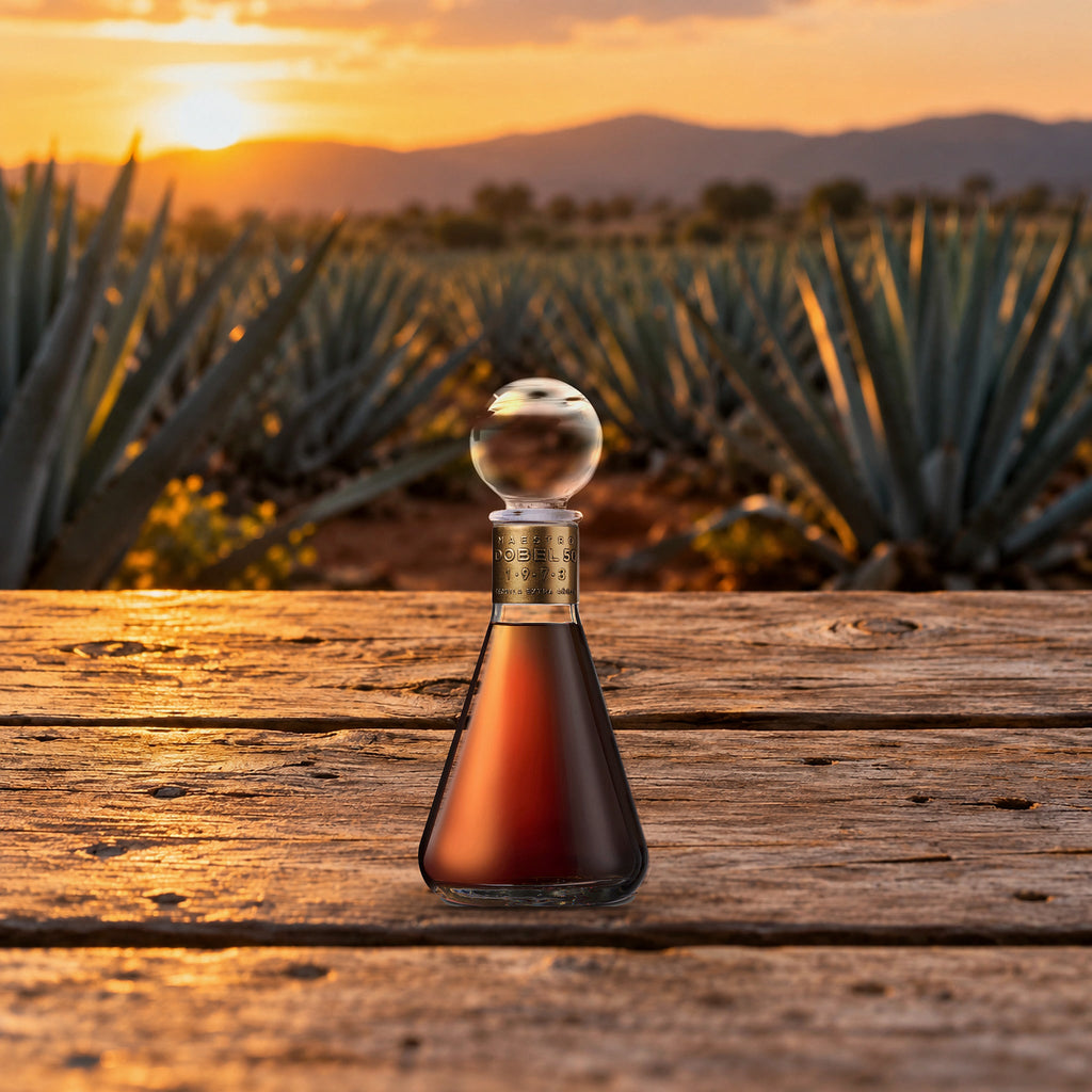 Maestro Dobel 50th Anniversary 1973 Extra Anejo Tequila agave golden hour