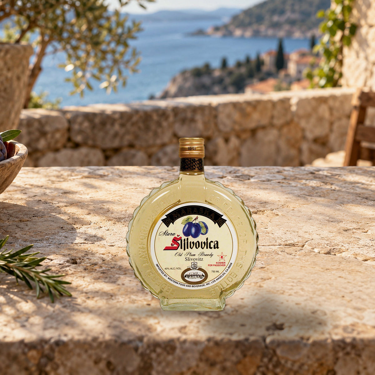 Maraska Slivovitz Brandy dalmatian terrace