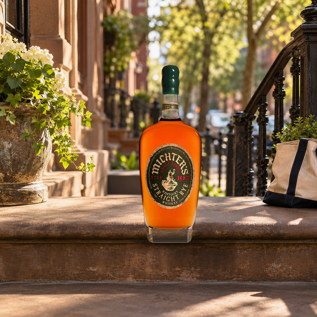 Michter's 10 Year Single Barrel Kentucky Straight Rye Whiskey brownstone stoop