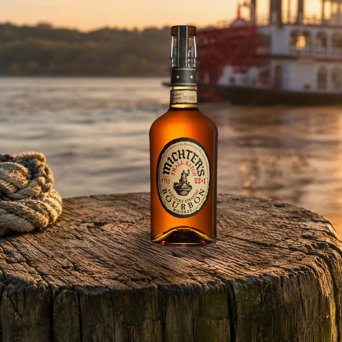 Michters US1 Small Batch Bourbon Whiskey ohio river wharf