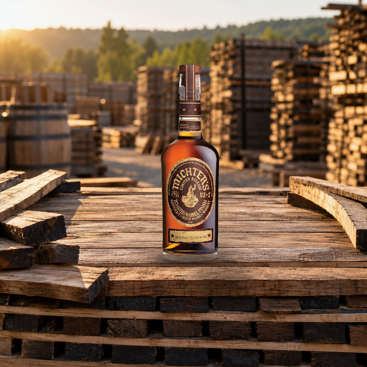 Michter's US-1 Toasted Barrel Finish Sour Mash Kentucky Whiskey stave yard