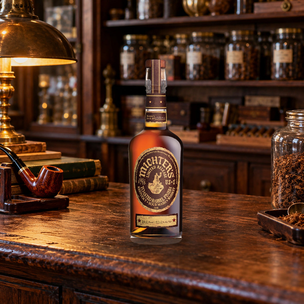 Michter's US-1 Toasted Barrel Finish Sour Mash Kentucky Whiskey tobacconist counter