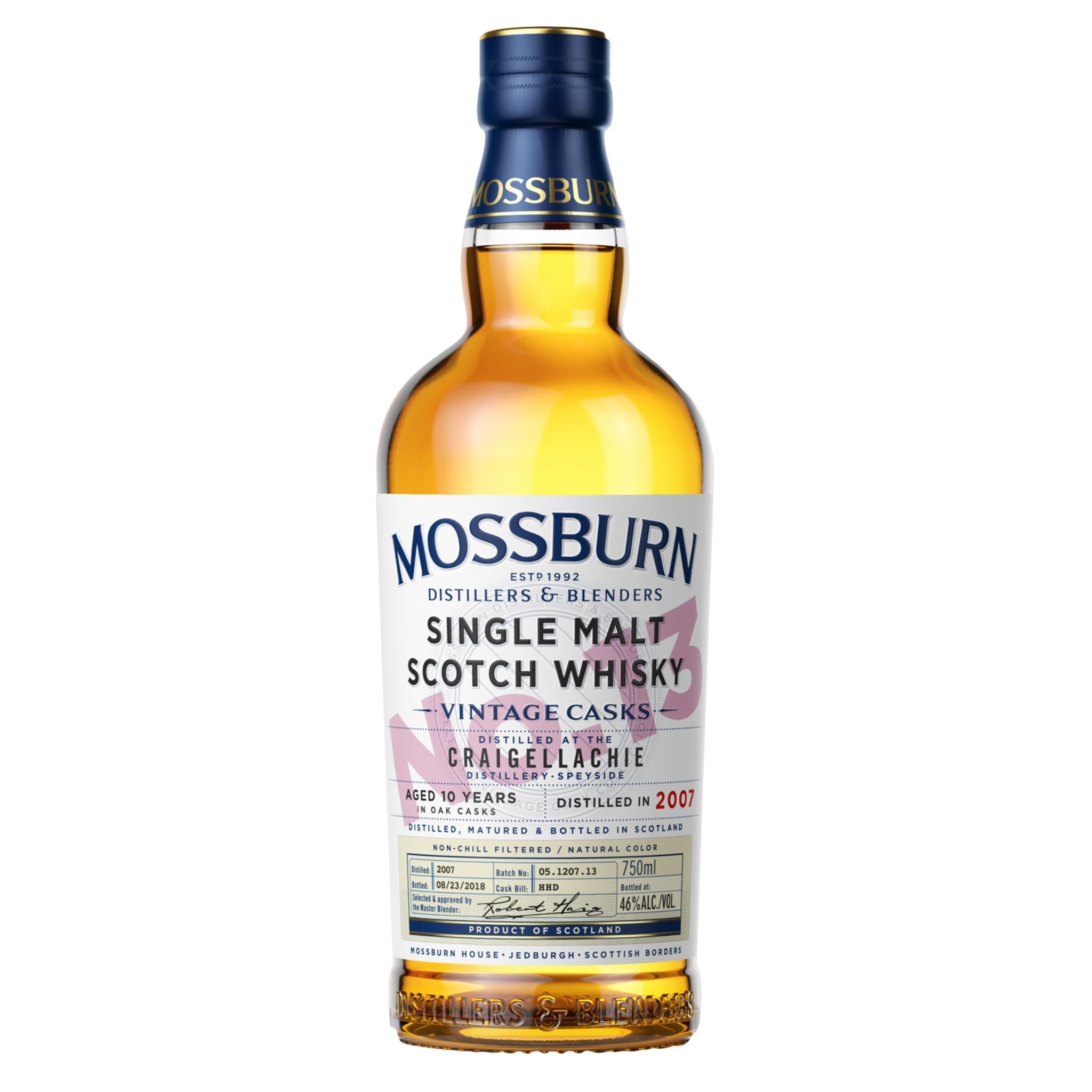 Mossburn Single Malt Scotch Craigellachie Distillery Vintage Casks No. 13 10 Yr - Liquor Geeks