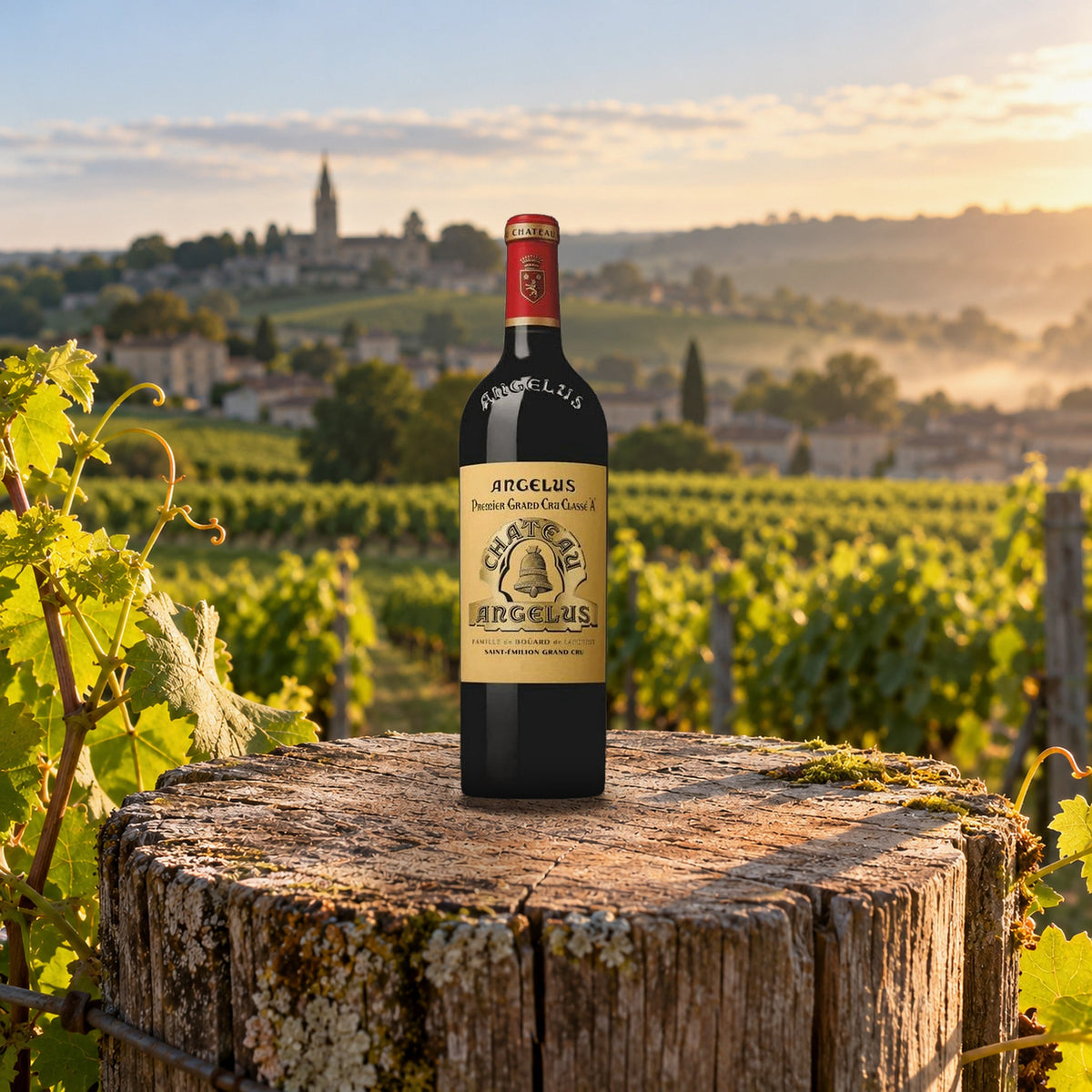 Chateau Angelus Saint Emilion Grand Cru 2022 With Wood Box oak gate fence