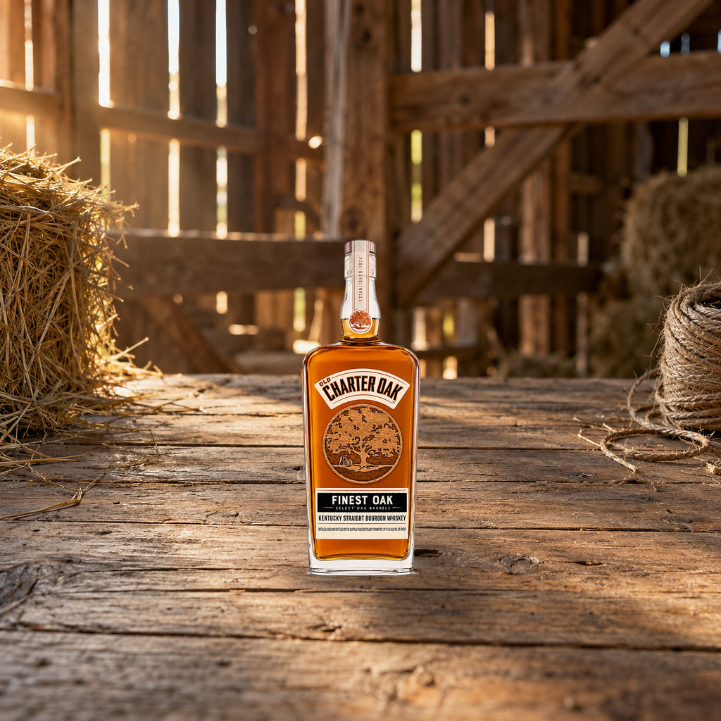 Old Charter Oak Finest Oak Kentucky Straight Bourbon Whiskey oak barn loft