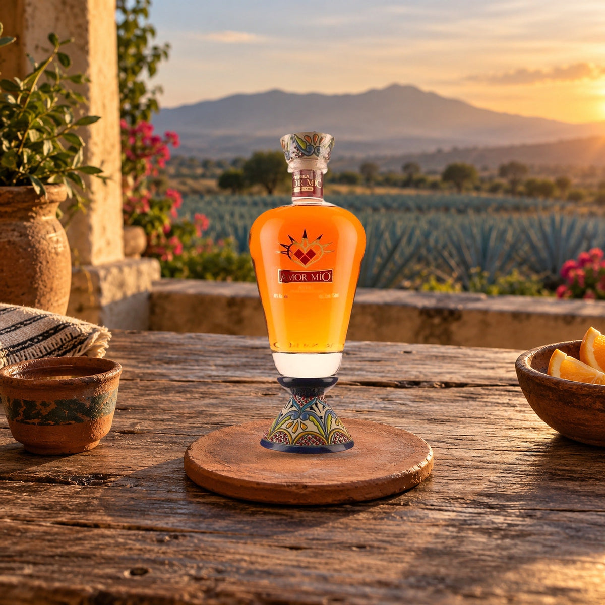 Amor Mio Tequila Añejo lifestyle scene 1