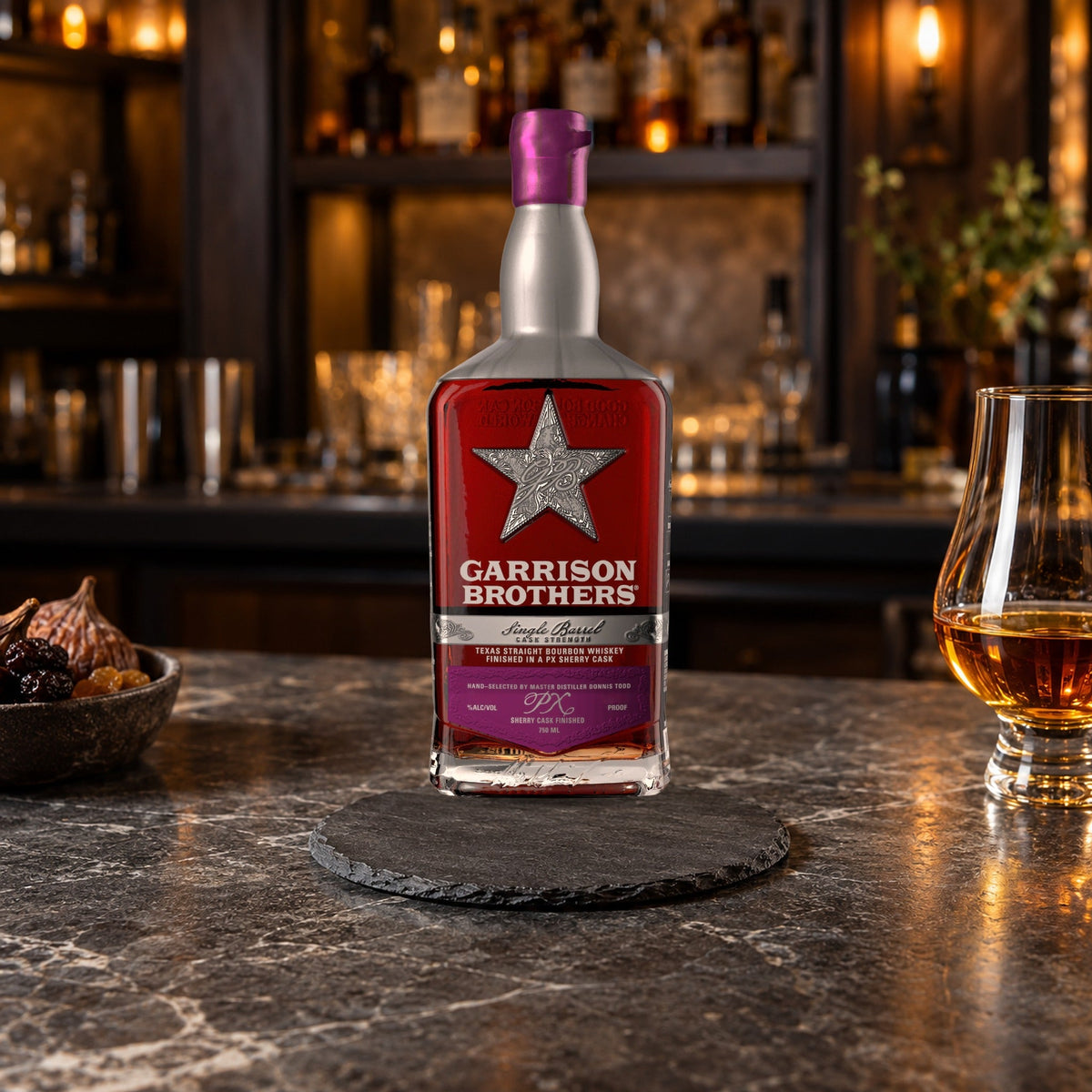 Garrison Brothers Ranch Reserve Single Barrel Cask Strength PX Sherry Cask Finished Bourbon lifestyle scene 4