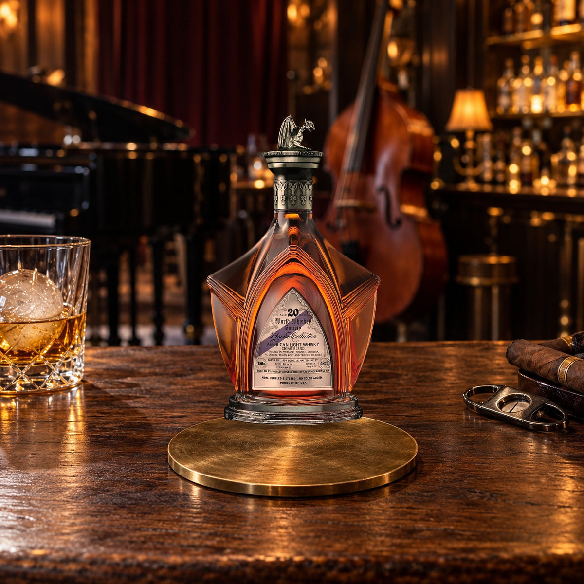 World Whiskey Society Reserve Collection 20 Year Cigar Blend American Light Whisky lifestyle scene 3