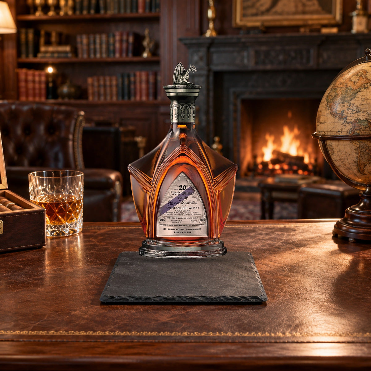World Whiskey Society Reserve Collection 20 Year Cigar Blend American Light Whisky lifestyle scene 4