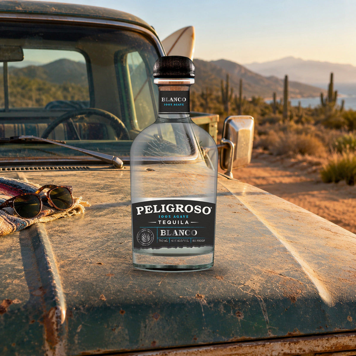 Peligroso Silver Tequila baja truck hood