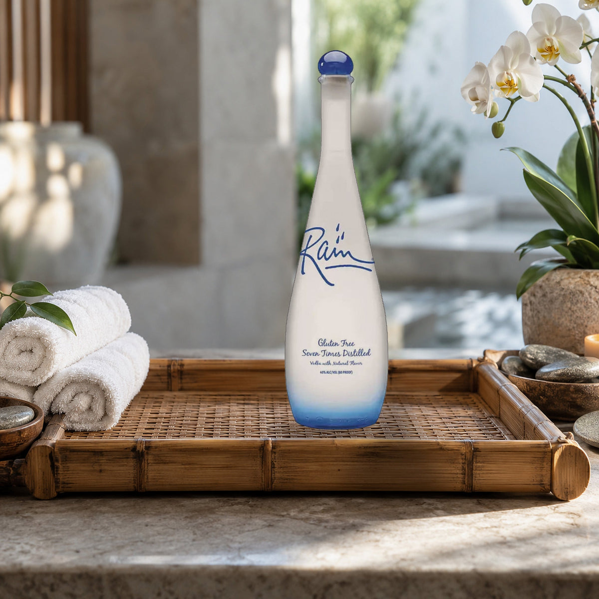 Rain Vodka spa bamboo tray