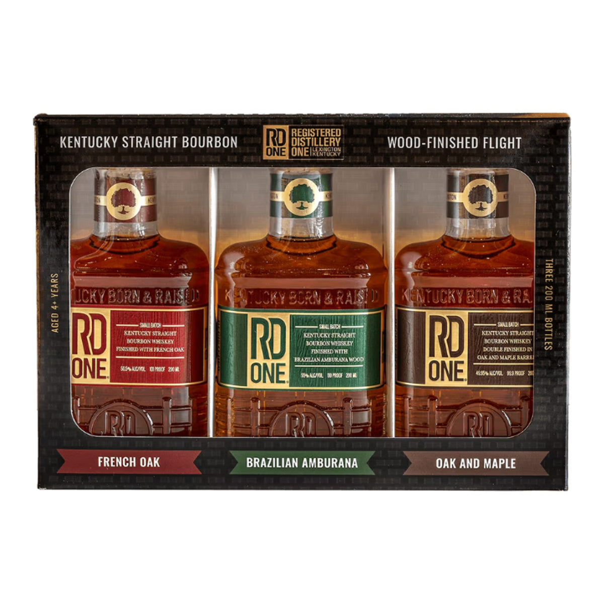 RD One Kentucky Straight Bourbon Wood-Finished Flight 3 x 200mL