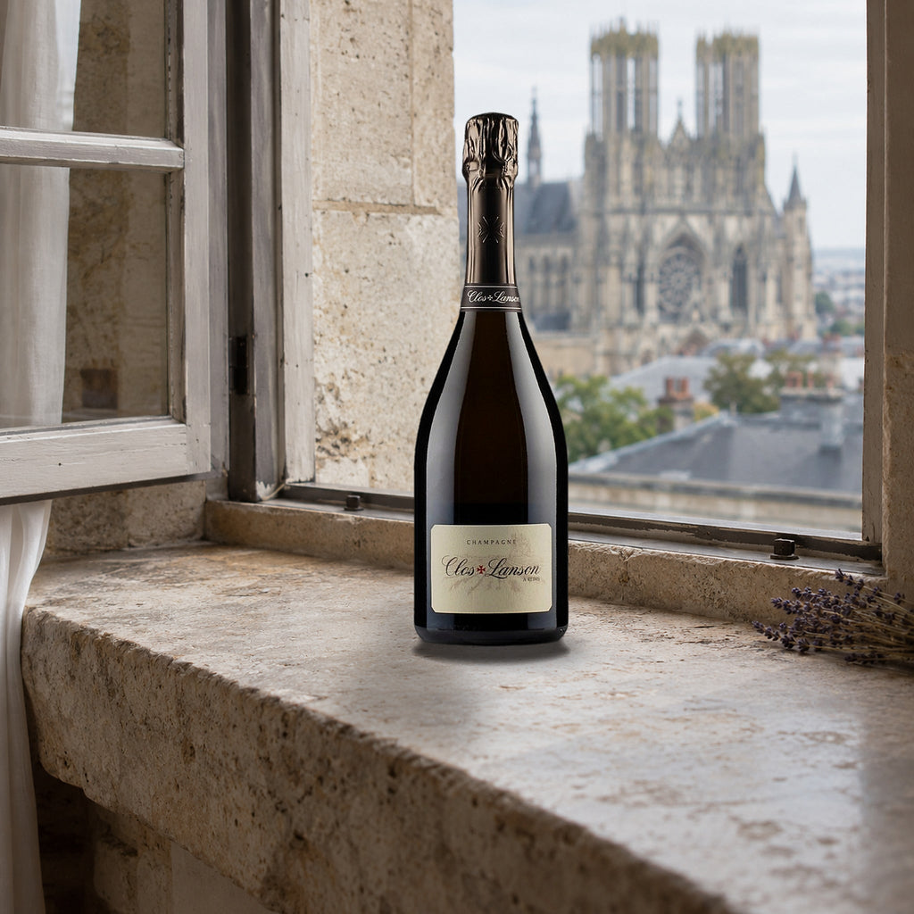 Lanson Champagne Brut Blanc De Blancs Clos Lanson 2007 With Wood Box reims window sill