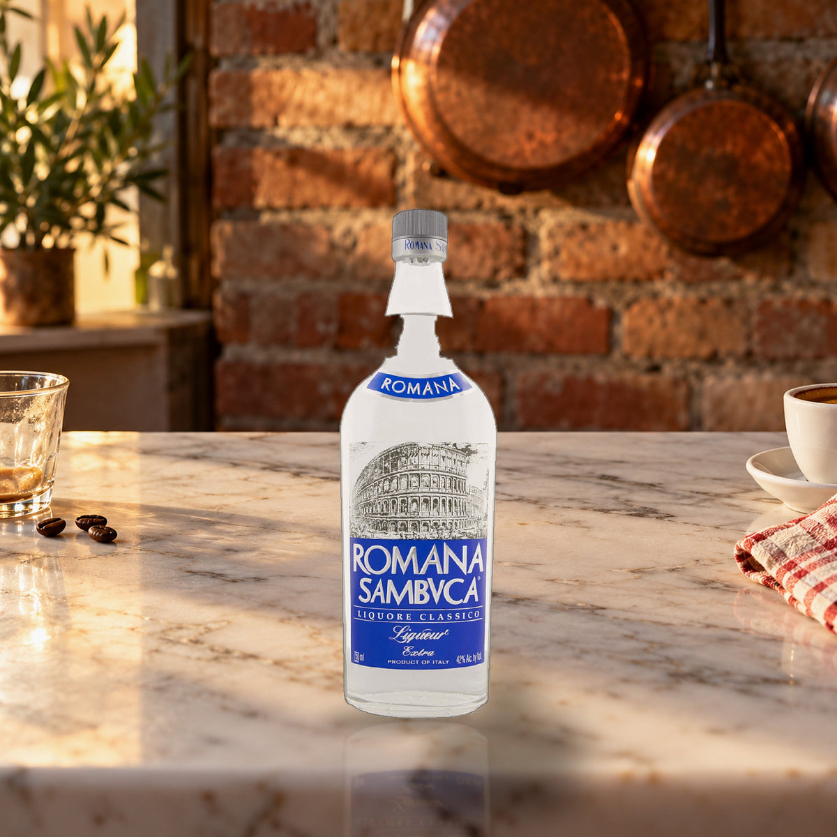 Romana Sambuca Liqueur trattoria counter