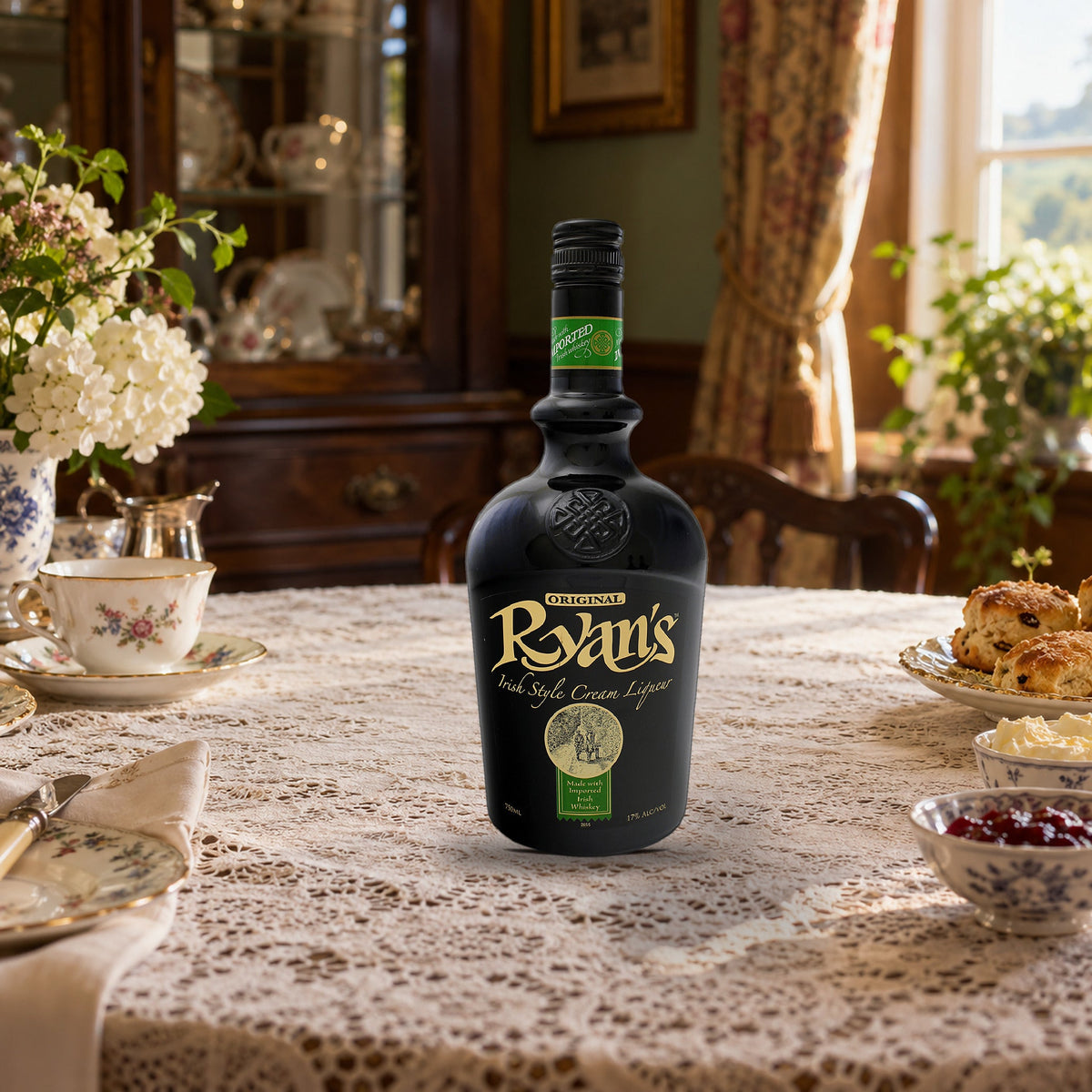 Ryan's Irish Cream Liqueur scone tea table