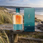 Scapa Single Malt Scotch 16 Year Old Whiskey dune grass bench