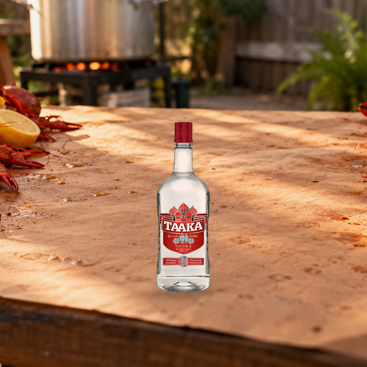 Taaka 100 Proof Vodka crawfish boil