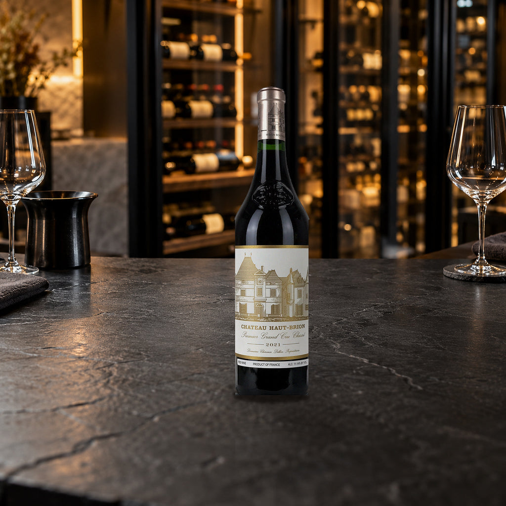 Chateau Haut Brion Pessac Leognan 2021 With Wood Box tasting counter black