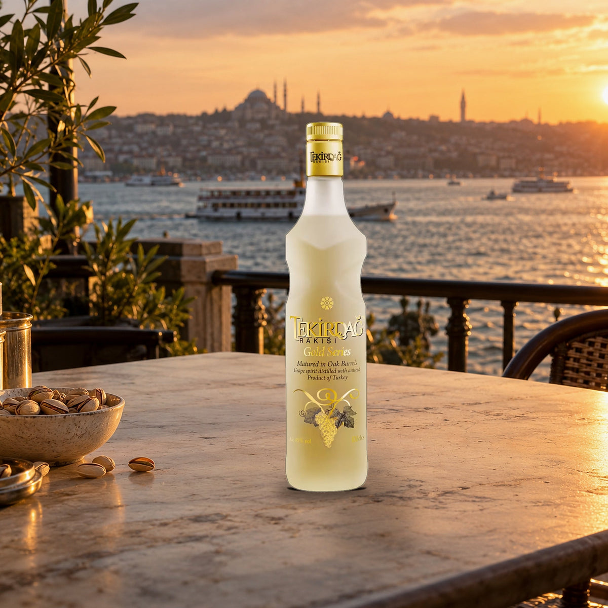 Tekirdag Raki Rakisi Gold Series bosphorus terrace