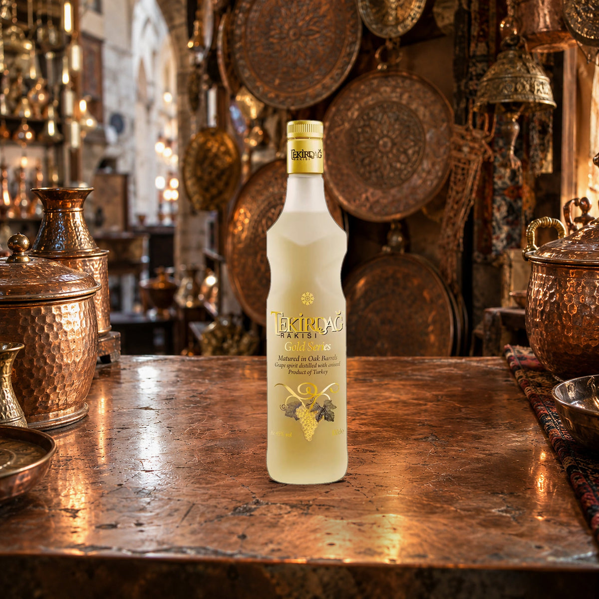 Tekirdag Raki Rakisi Gold Series copper bazaar shop