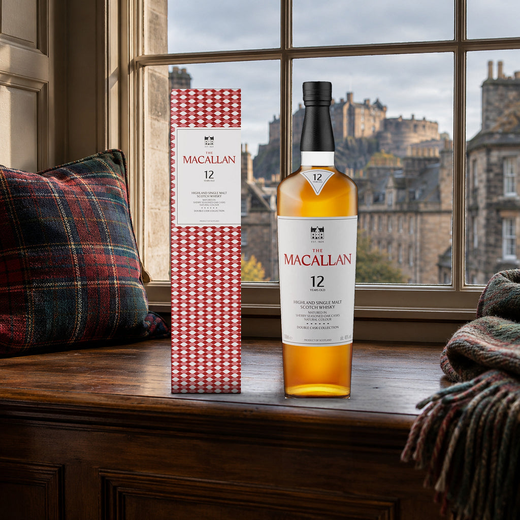 The Macallan 12 Year Old Double Cask Single Malt Scotch Whiskey townhouse window seat
