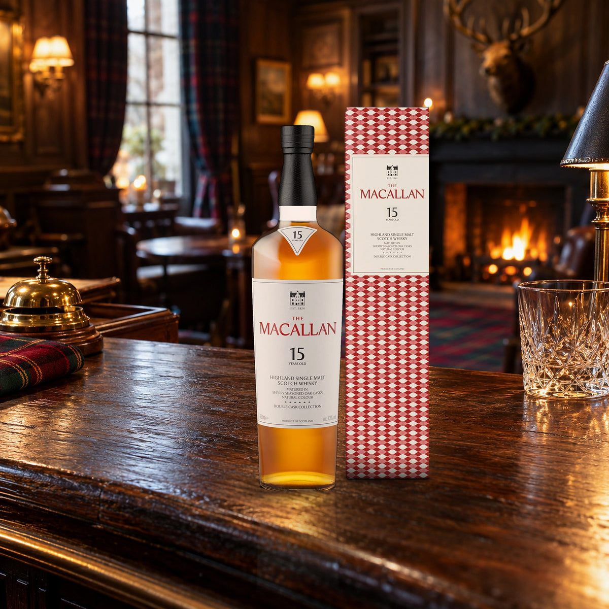 The Macallan Double Cask 15 Years Old Single Malt Scotch Whiskey highland hotel bar