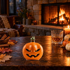 Tierra Sagrada Añejo Tequila Halloween Edition by the fireplace with a glass