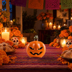 Tierra Sagrada Añejo Tequila Halloween Edition on a Día de los Muertos ofrenda