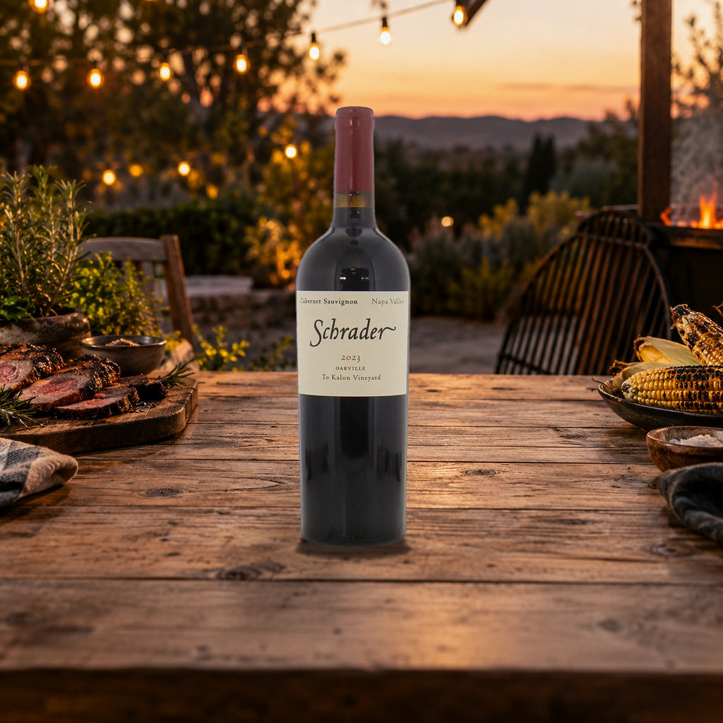 Schrader Cabernet Sauvignon To Kalon Vineyard Napa Valley 2023 tri tip bbq table