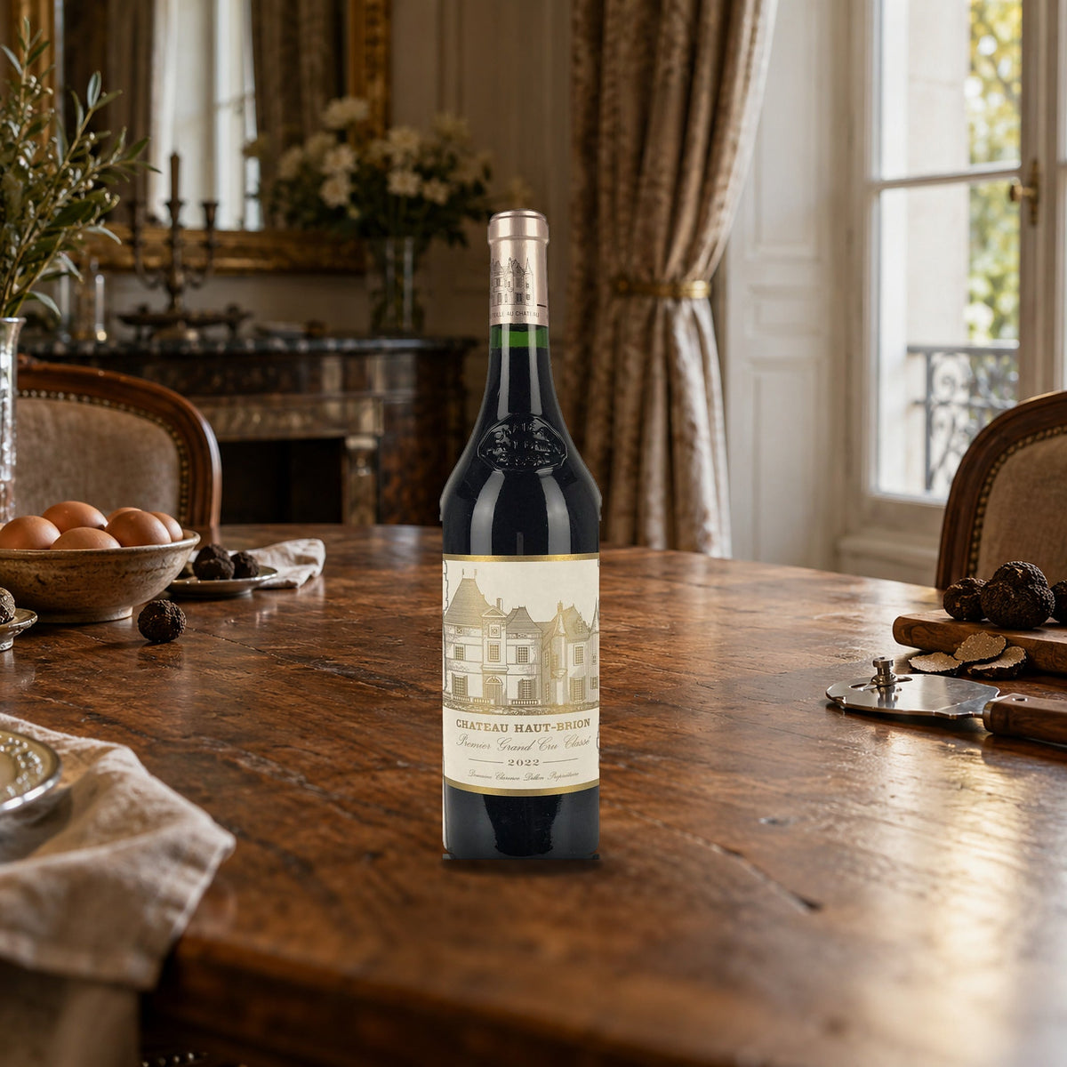 Chateau Haut Brion Pessac Leognan 2022 With Wood Box truffle dining table