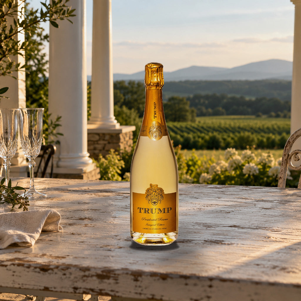 Trump Sparkling Wine Presidential Reserve Inaugural Edition Monticello veranda