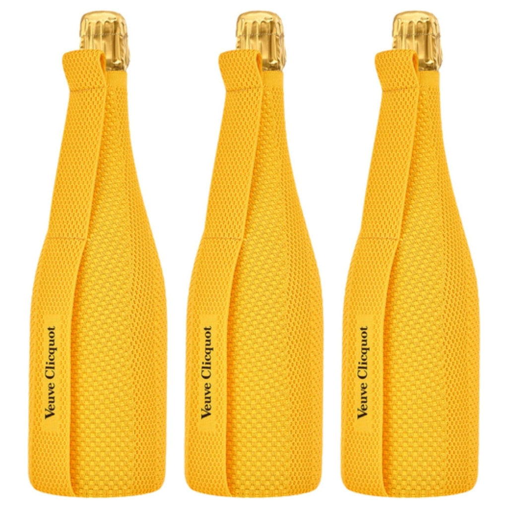 Veuve Clicquot Champagne Brut Yellow Label W/ Ice Jacket 3-Pack
