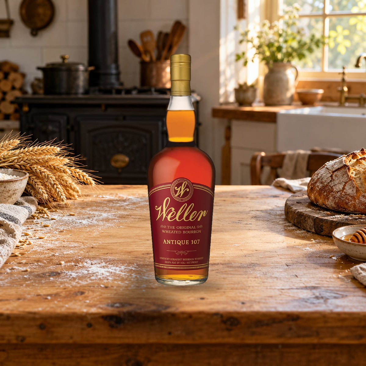 W.L. Weller Antique Wheated Kentucky Straight Bourbon Whiskey farm bakery
