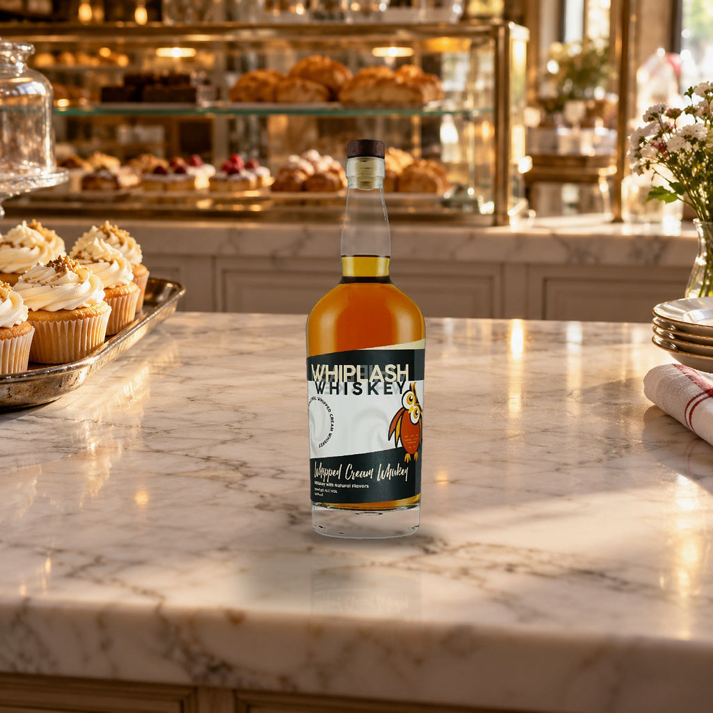 Whiplash Whipped Cream Flavored Whiskey cupcake counter