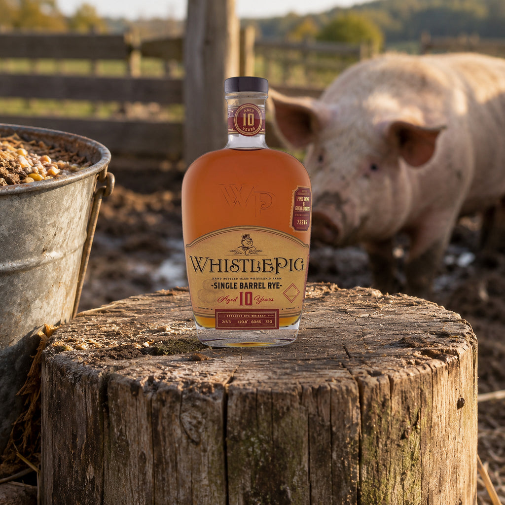 Whistlepig Straight Rye Whiskey Single Barrel 10 Year pig pen fence
