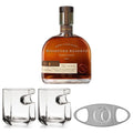 Woodford Reserve Double Oaked & Viski Cigar Glasses — Bottle, 2 Cigar Glasses & Cutter