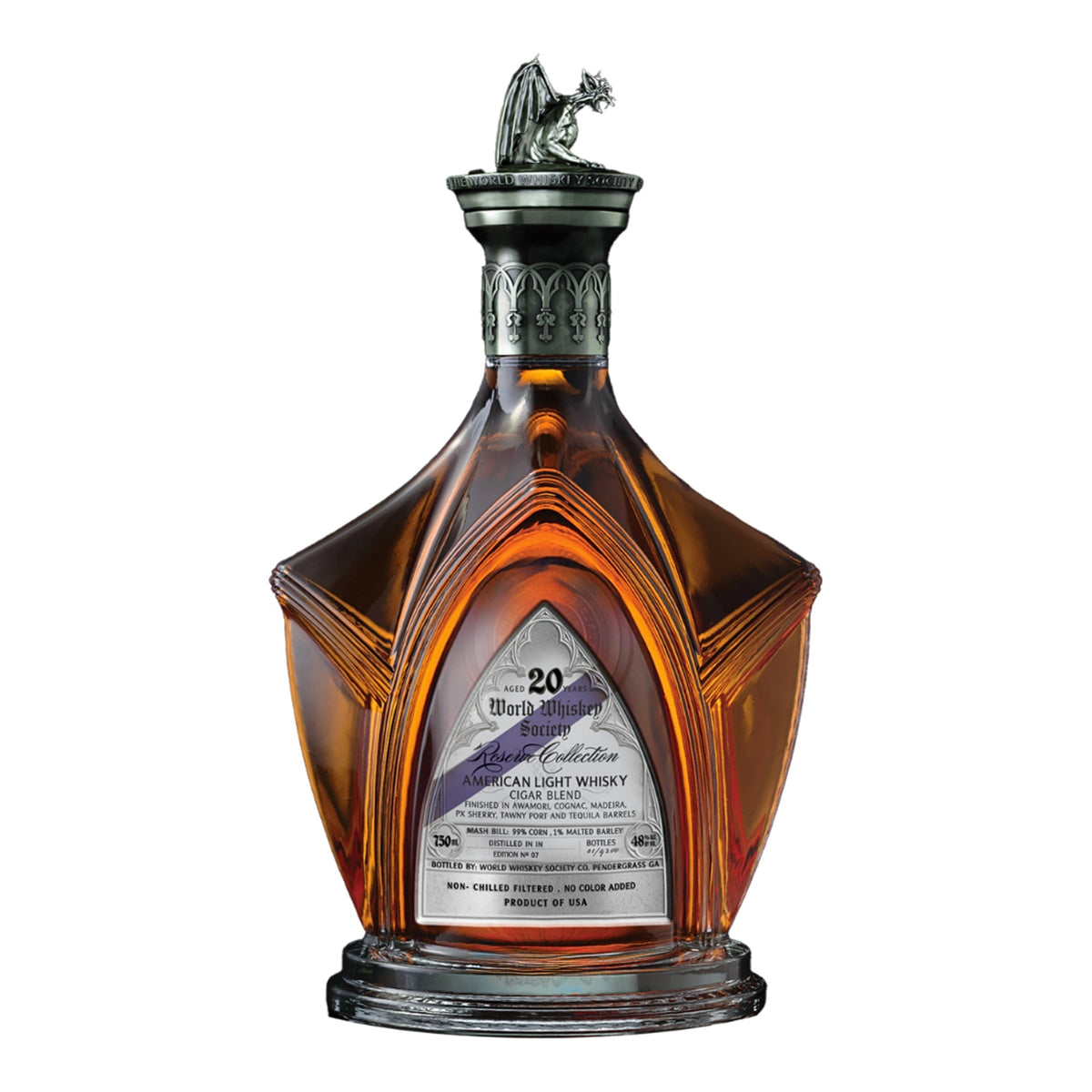 World Whiskey Society Reserve Collection 20 Year Cigar Blend American Light Whisky