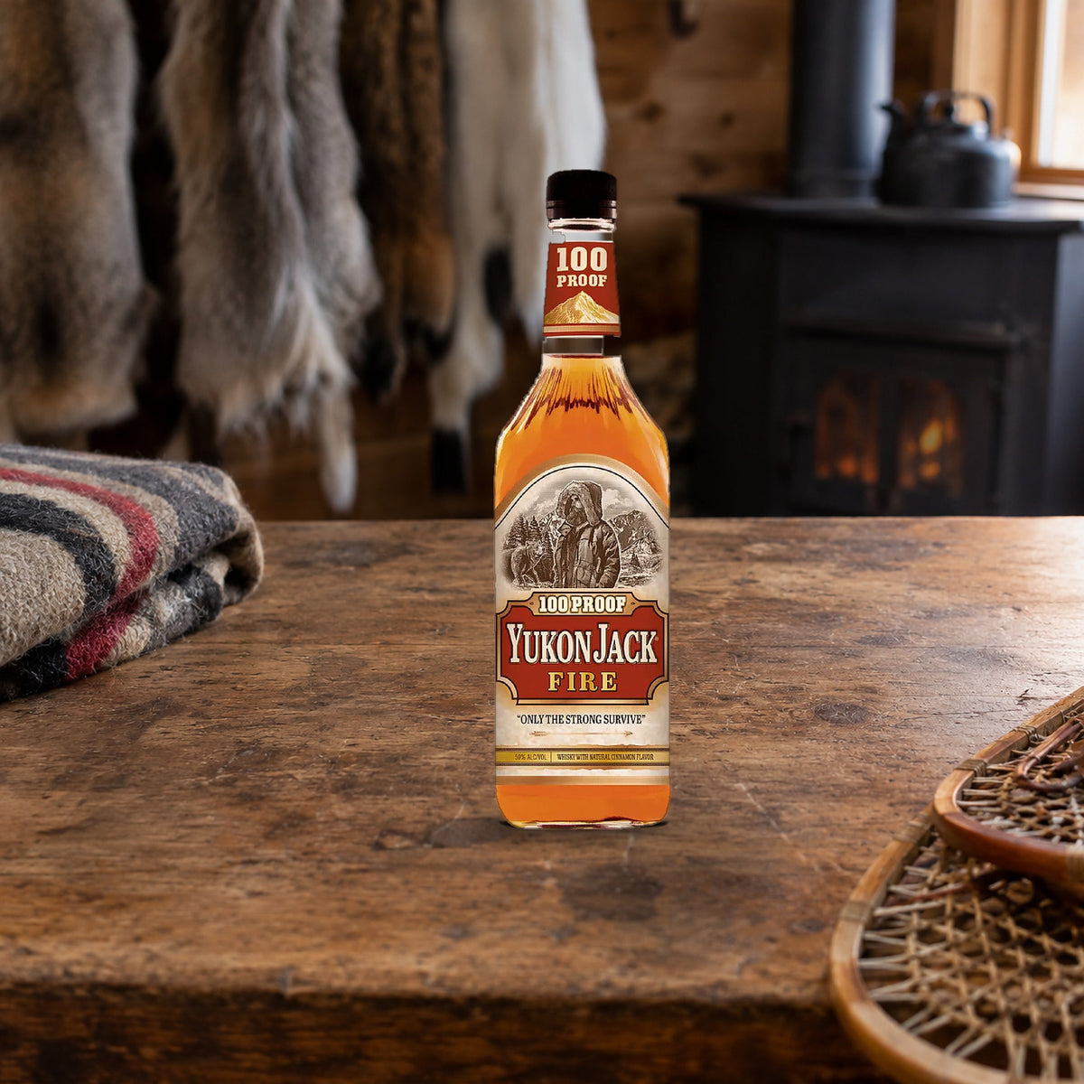 Yukon Jack Fire Liqueur trading post counter